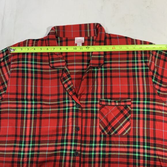 Sleepwear Pajama Set Women's 4X Plaid Red Christmas Holiday Tartan by Wondershop - Picture 9 of 16